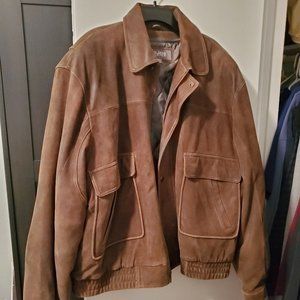 Mens Wilson's Leather heavy brown Suede leather jacket